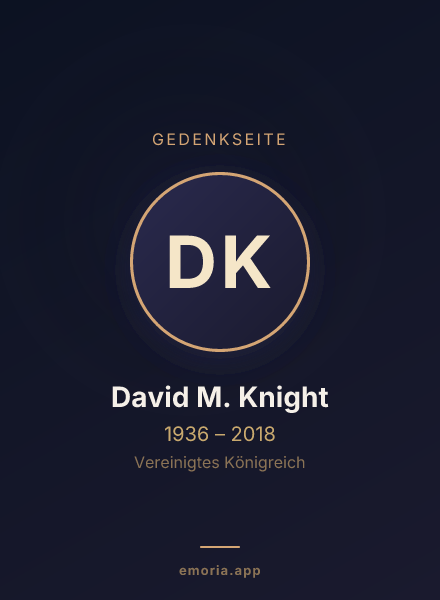 Gedenkportrait von David M. Knight