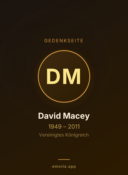 Gedenkportrait von David Macey