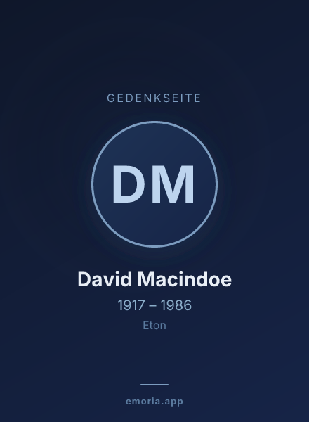 Gedenkportrait von David Macindoe