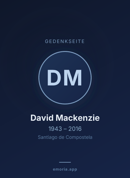 Gedenkportrait von David Mackenzie