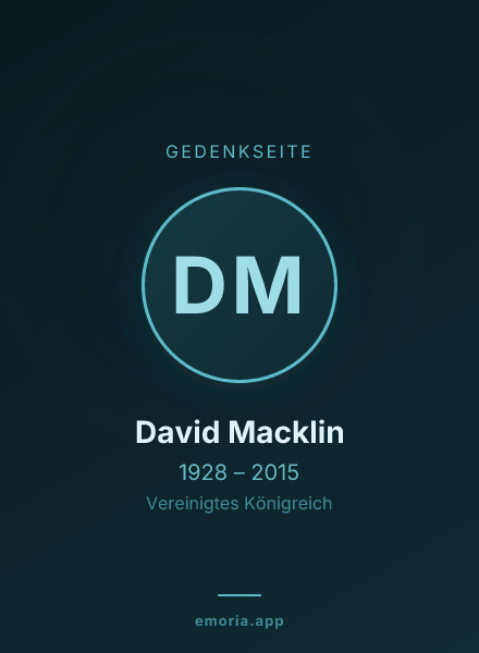 Gedenkportrait von David Macklin