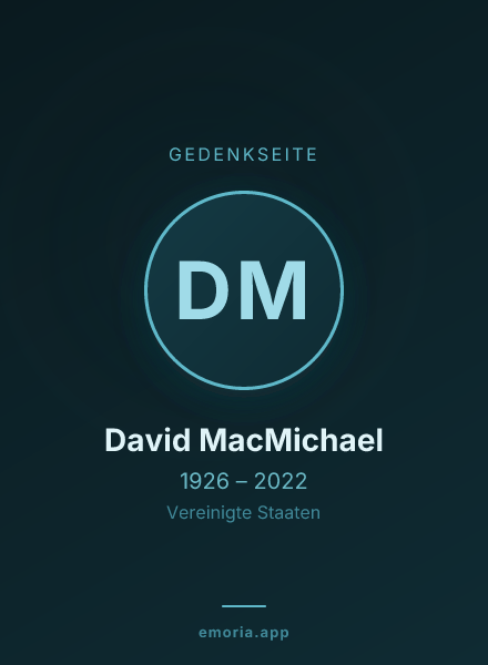 Gedenkportrait von David MacMichael