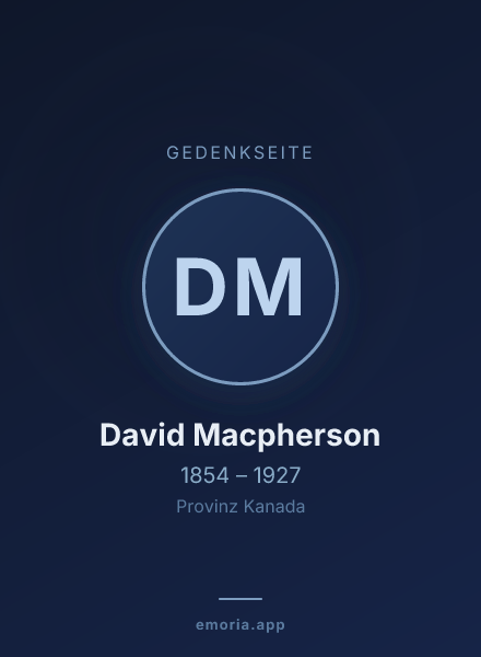 Gedenkportrait von David Macpherson