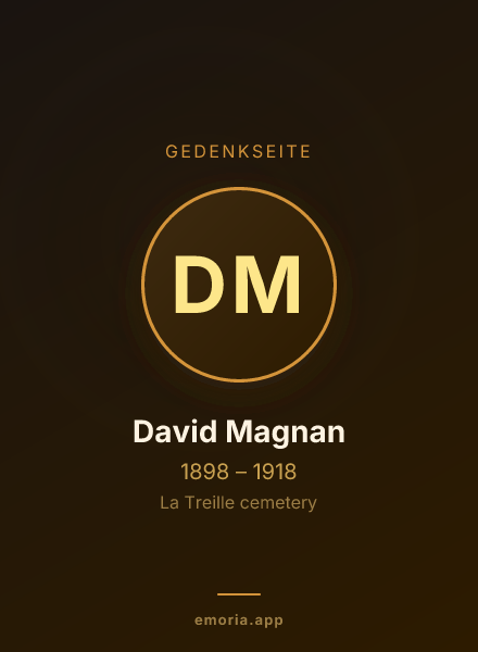 Gedenkportrait von David Magnan