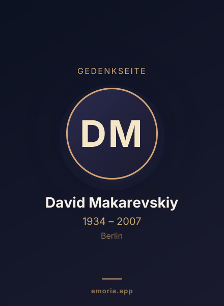 Gedenkportrait von David Makarevskiy