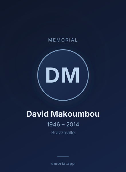 Memorial portrait of David Makoumbou