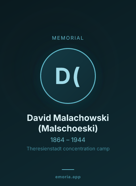 Memorial portrait of David Malachowski (Malschoeski)