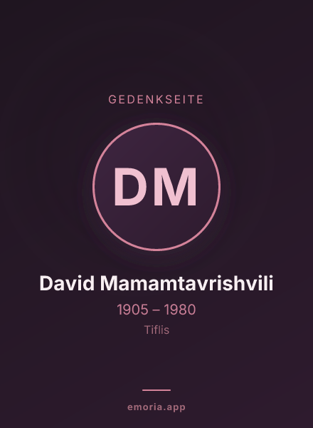 Gedenkportrait von David Mamamtavrishvili