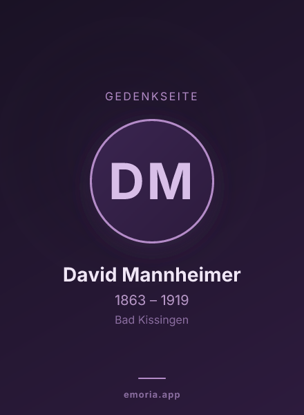 Gedenkportrait von David Mannheimer