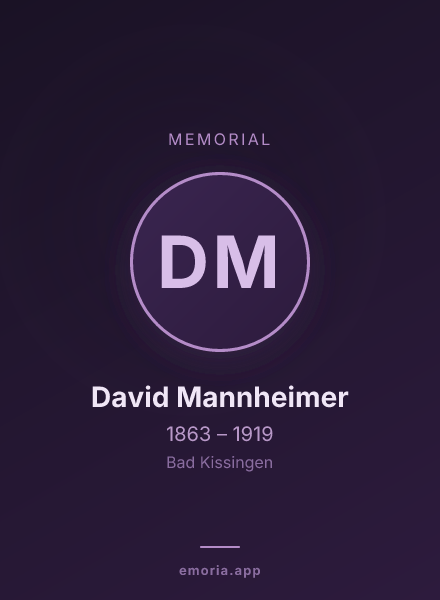 Memorial portrait of David Mannheimer