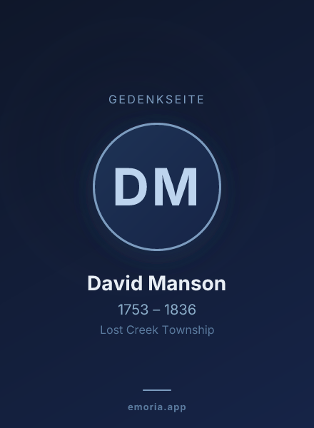 Gedenkportrait von David Manson