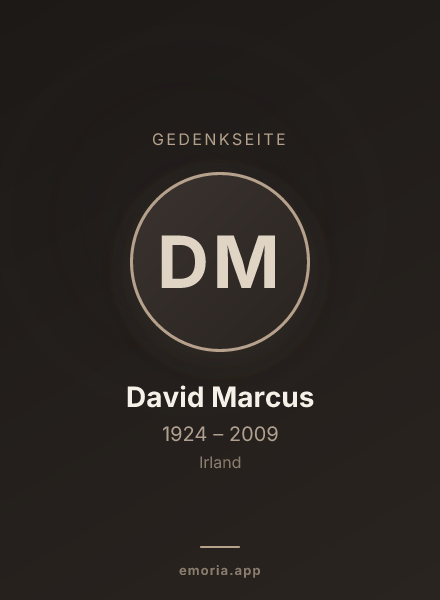 Gedenkportrait von David Marcus