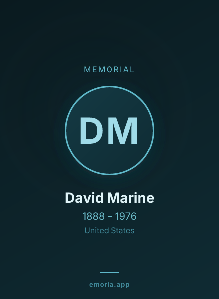 Memorial portrait of David Marine