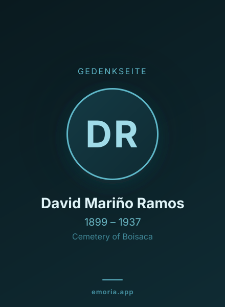 Gedenkportrait von David Mariño Ramos