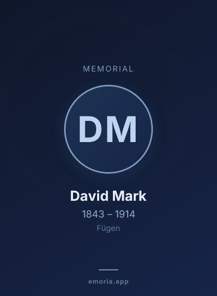Memorial portrait of David Mark