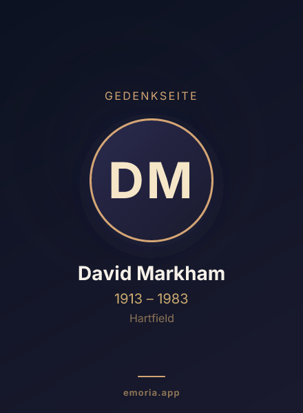 Gedenkportrait von David Markham