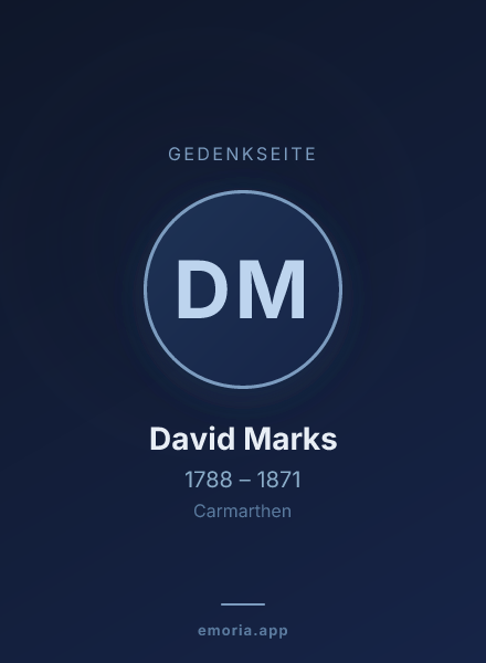 Gedenkportrait von David Marks