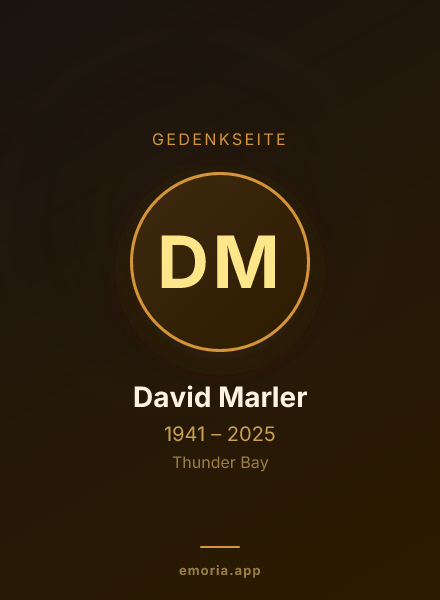 Gedenkportrait von David Marler