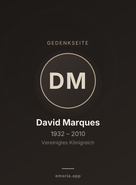 Gedenkportrait von David Marques