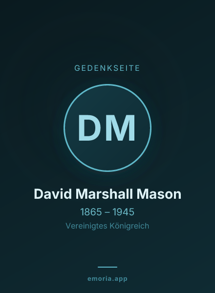 Gedenkportrait von David Marshall Mason