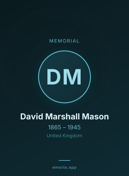 Memorial portrait of David Marshall Mason
