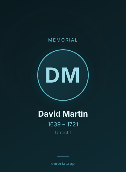 Memorial portrait of David Martin