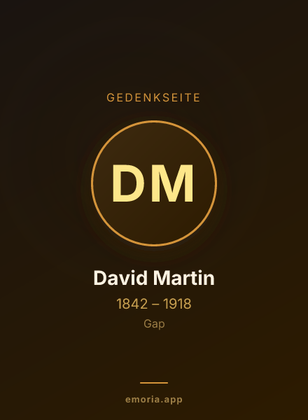 Gedenkportrait von David Martin
