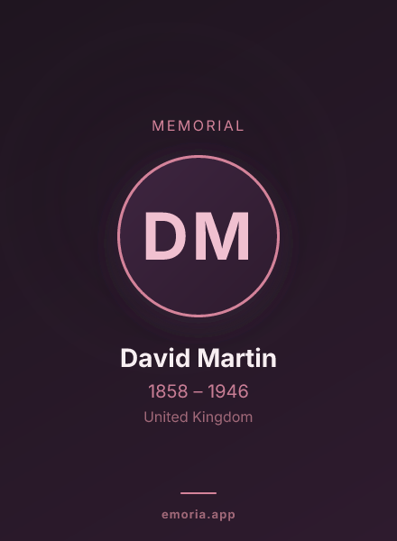 Memorial portrait of David Martin