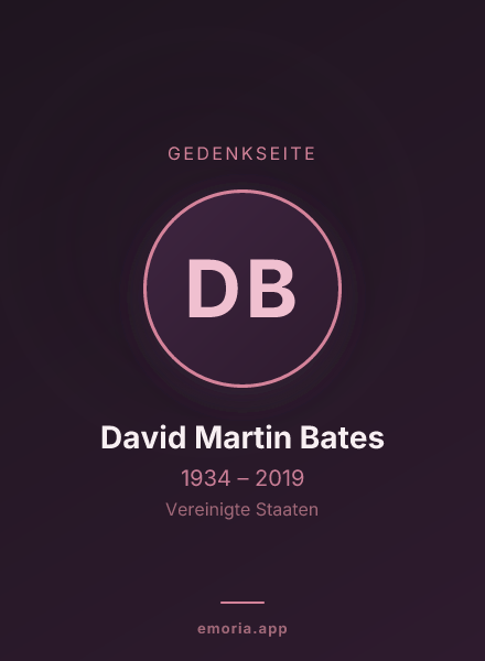 Gedenkportrait von David Martin Bates
