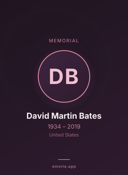 Memorial portrait of David Martin Bates