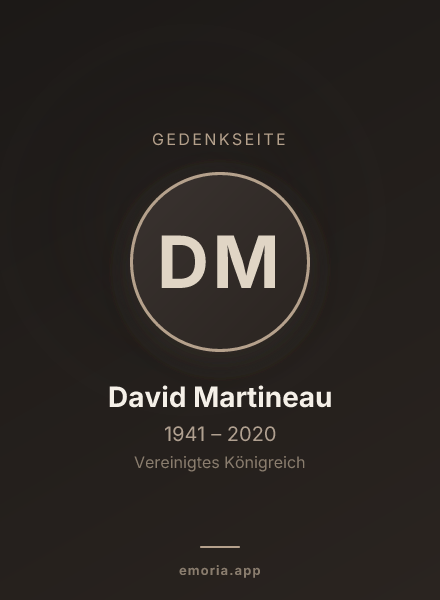 Gedenkportrait von David Martineau