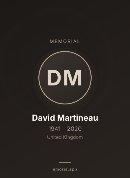 Memorial portrait of David Martineau