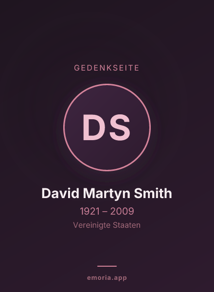 Gedenkportrait von David Martyn Smith