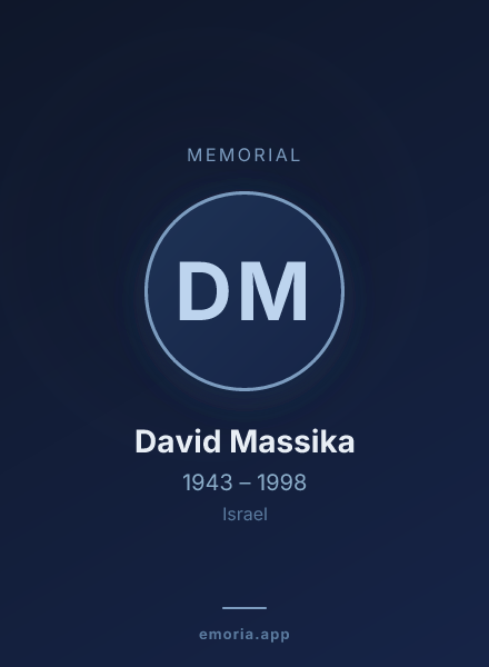 Memorial portrait of David Massika