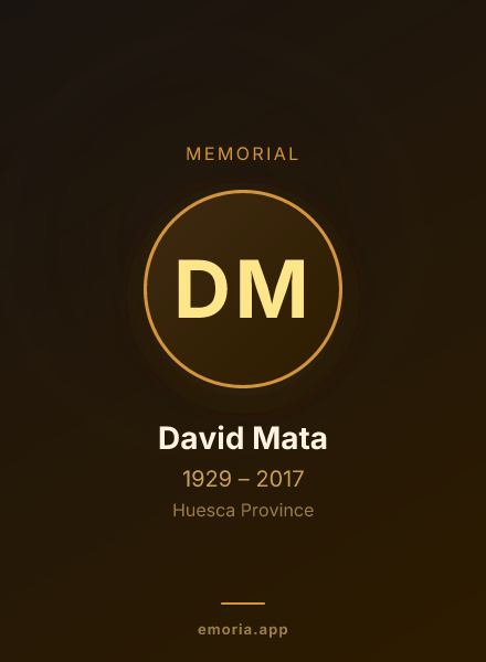 Memorial portrait of David Mata