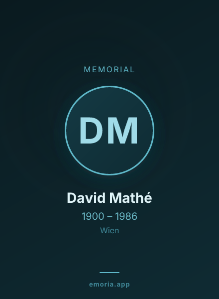 Memorial portrait of David Mathé