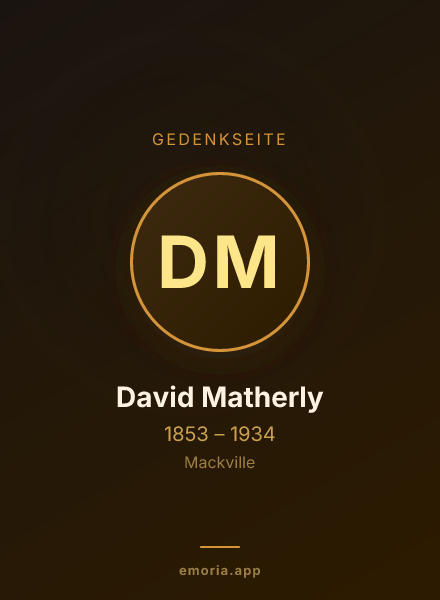 Gedenkportrait von David Matherly