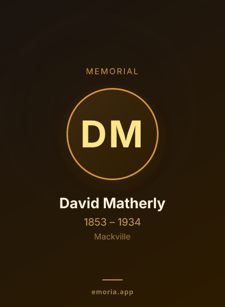 Memorial portrait of David Matherly
