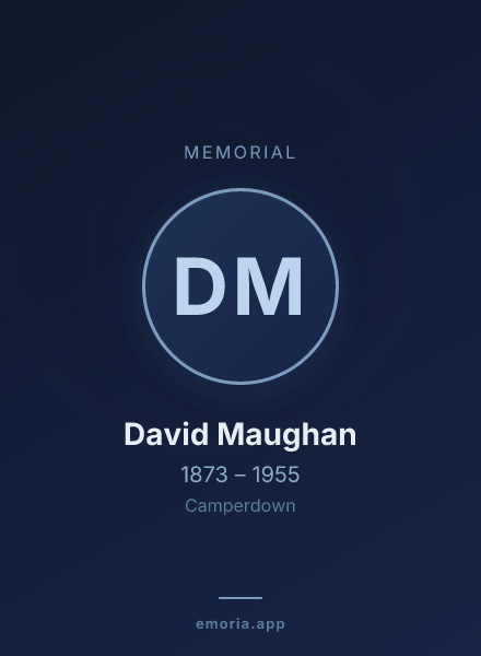 Memorial portrait of David Maughan