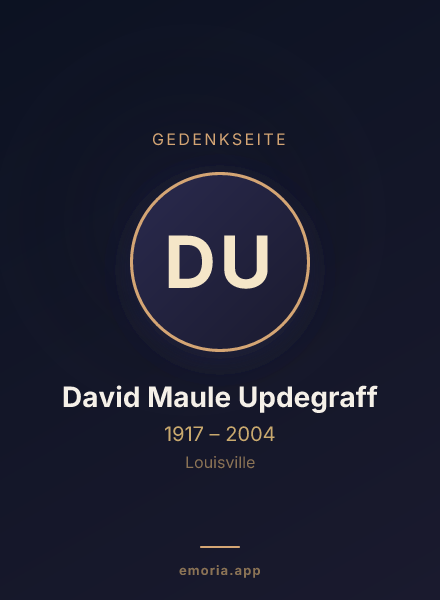Gedenkportrait von David Maule Updegraff