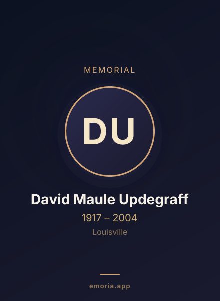 Memorial portrait of David Maule Updegraff