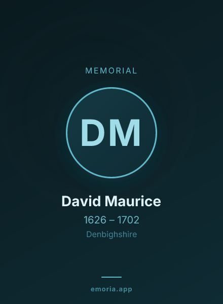 Memorial portrait of David Maurice
