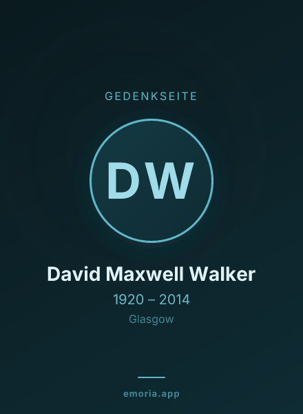 Gedenkportrait von David Maxwell Walker