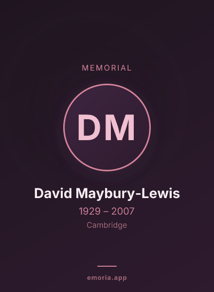 Memorial portrait of David Maybury-Lewis