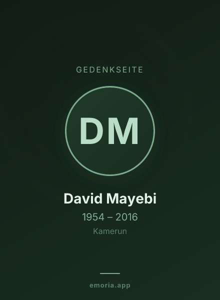 Gedenkportrait von David Mayebi