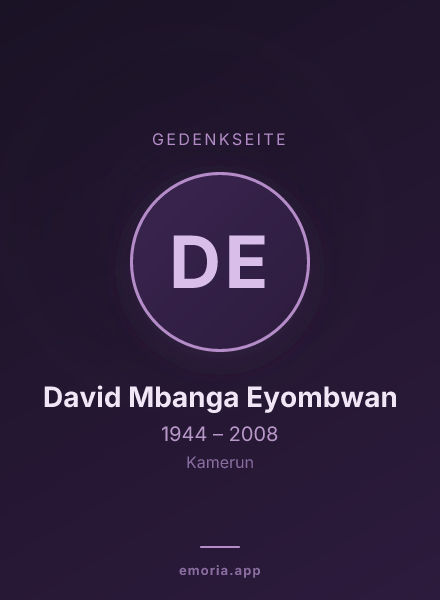 Gedenkportrait von David Mbanga Eyombwan