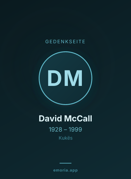 Gedenkportrait von David McCall
