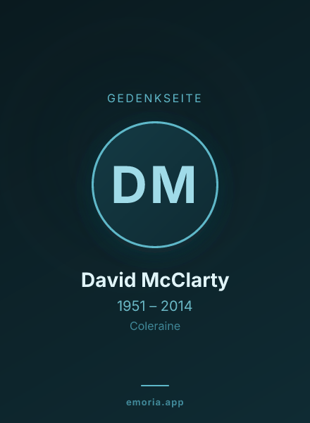 Gedenkportrait von David McClarty