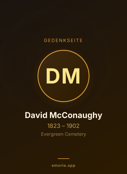 Gedenkportrait von David McConaughy
