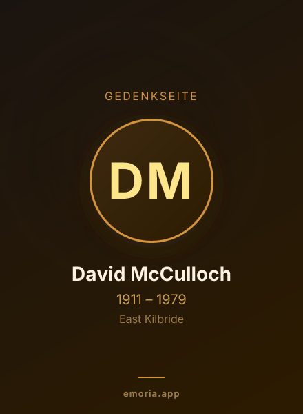 Gedenkportrait von David McCulloch